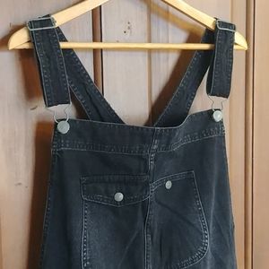 NWOT AEO Black Denim Overalls